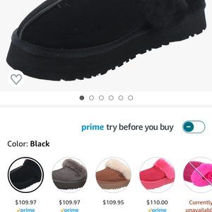 Brand New UGG Real Sheep Fur Platform Slip Ons!